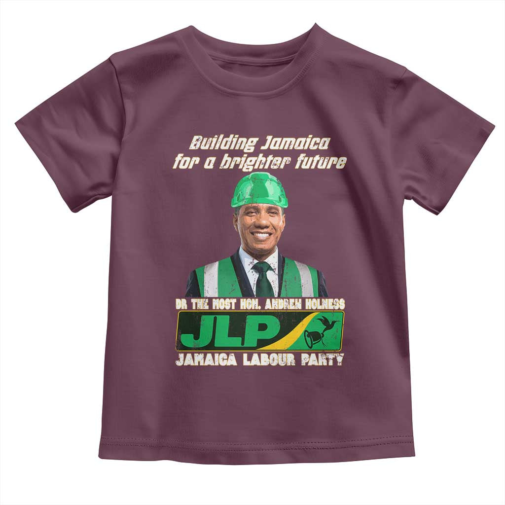 Jamaica Labour Party Toddler T Shirt Andrew Holness JLP Supporter Gifts TS10 Maroon Print Your Wear
