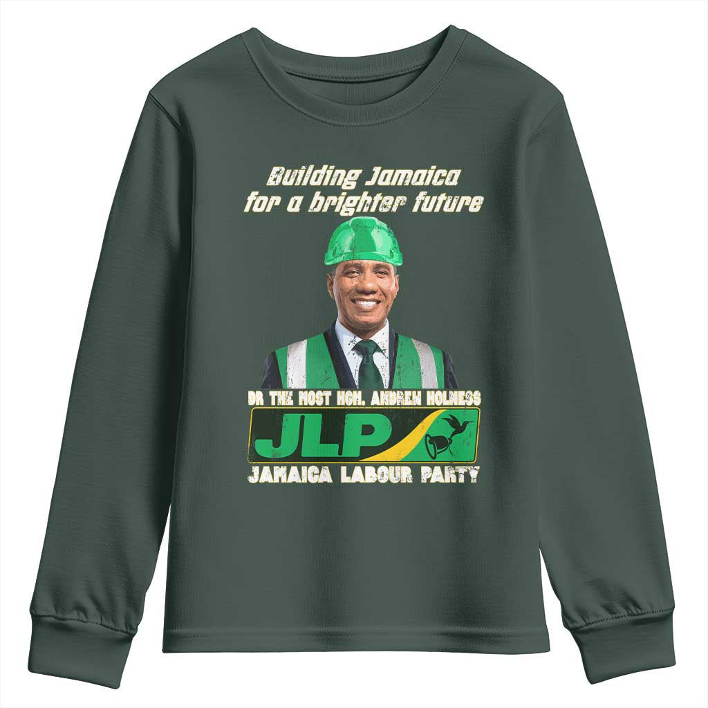 Jamaica Labour Party Youth Sweatshirt Andrew Holness JLP Supporter Gifts TS10 Dark Forest Green Print Your Wear