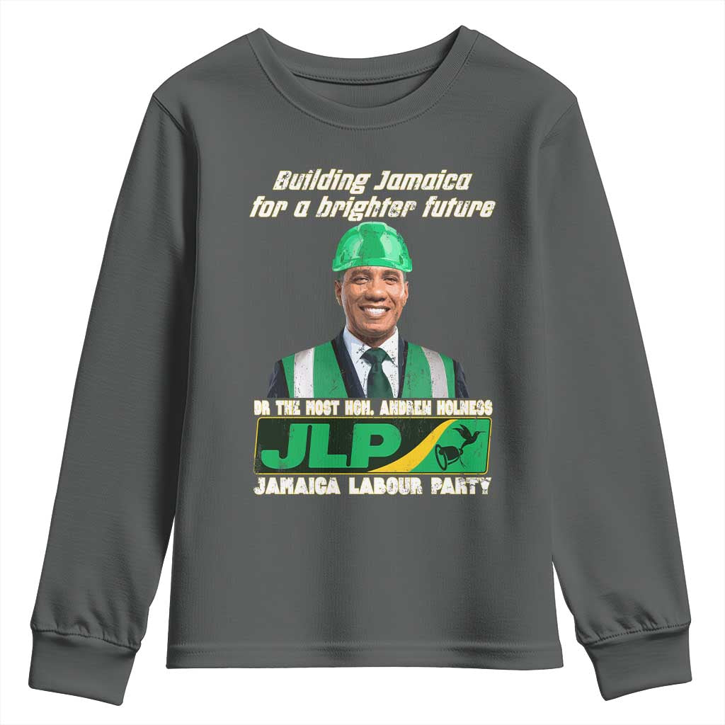 Jamaica Labour Party Youth Sweatshirt Andrew Holness JLP Supporter Gifts TS10 Dark Heather Print Your Wear