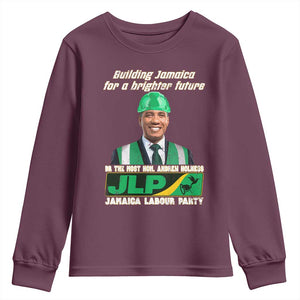 Jamaica Labour Party Youth Sweatshirt Andrew Holness JLP Supporter Gifts TS10 Maroon Print Your Wear