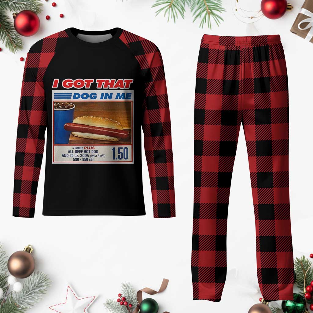 I Got That Dog In Me Plaid Pajama Set Keep 150 Dank Meme Hot Dog Combo TS10 Buffalo Plaid Print Your Wear