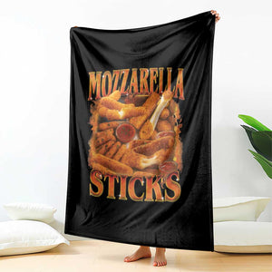 Mozzarella Sticks Throw Blanket Funny Foodie Meme Snack Lover Vintage 90s TS10 Print Your Wear