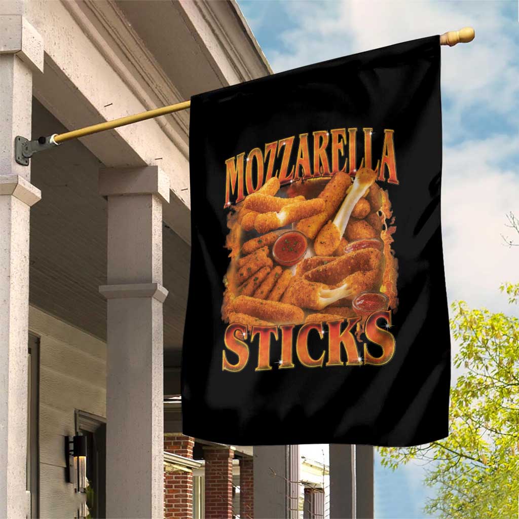 Mozzarella Sticks Garden Flag Funny Foodie Meme Snack Lover Vintage 90s TS10 Print Your Wear