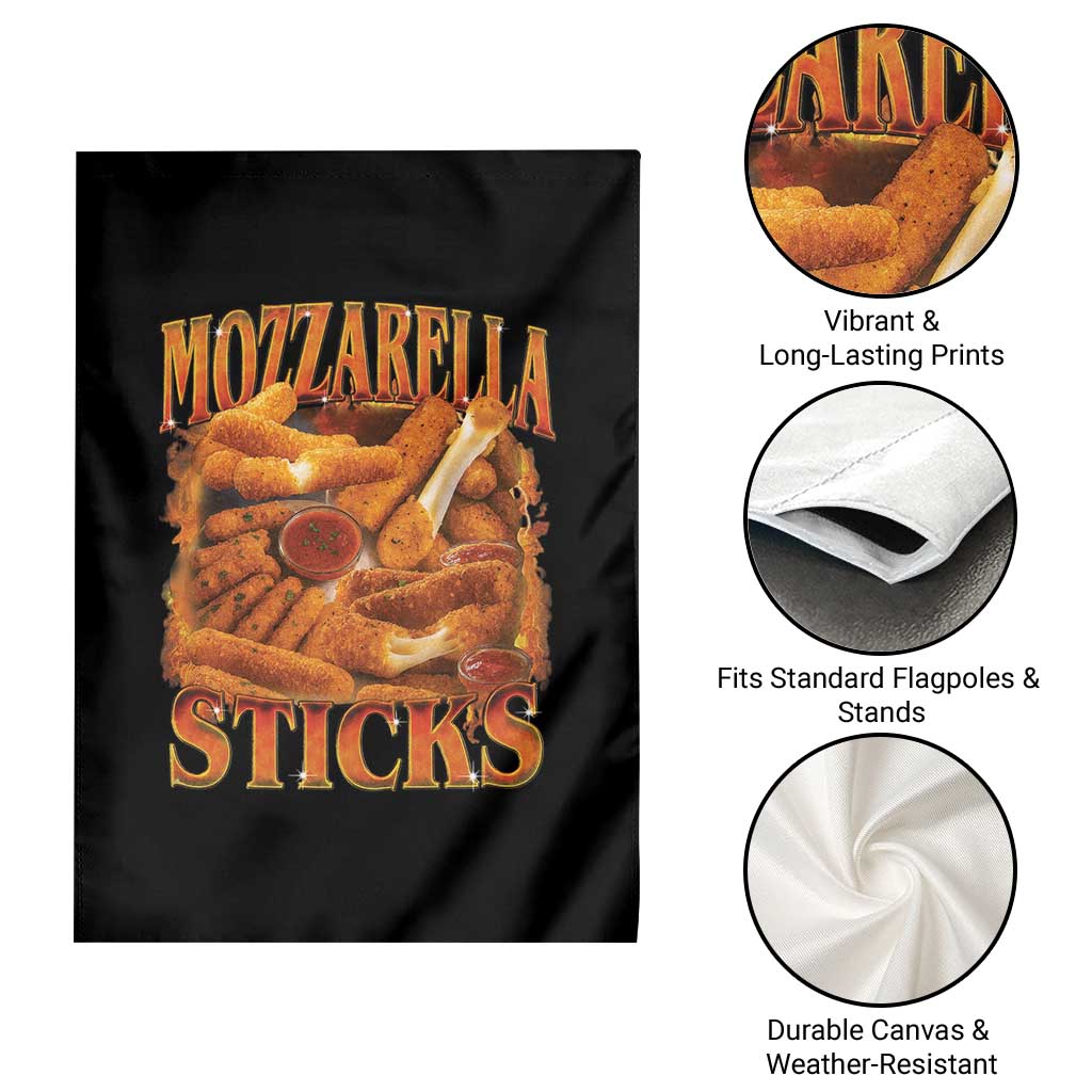Mozzarella Sticks Garden Flag Funny Foodie Meme Snack Lover Vintage 90s TS10 Print Your Wear