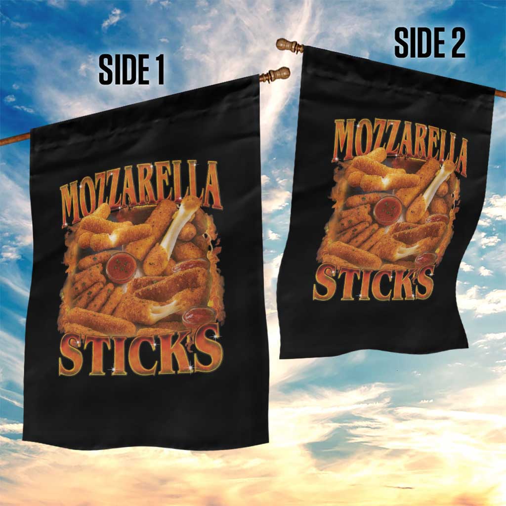 Mozzarella Sticks Garden Flag Funny Foodie Meme Snack Lover Vintage 90s TS10 Print Your Wear