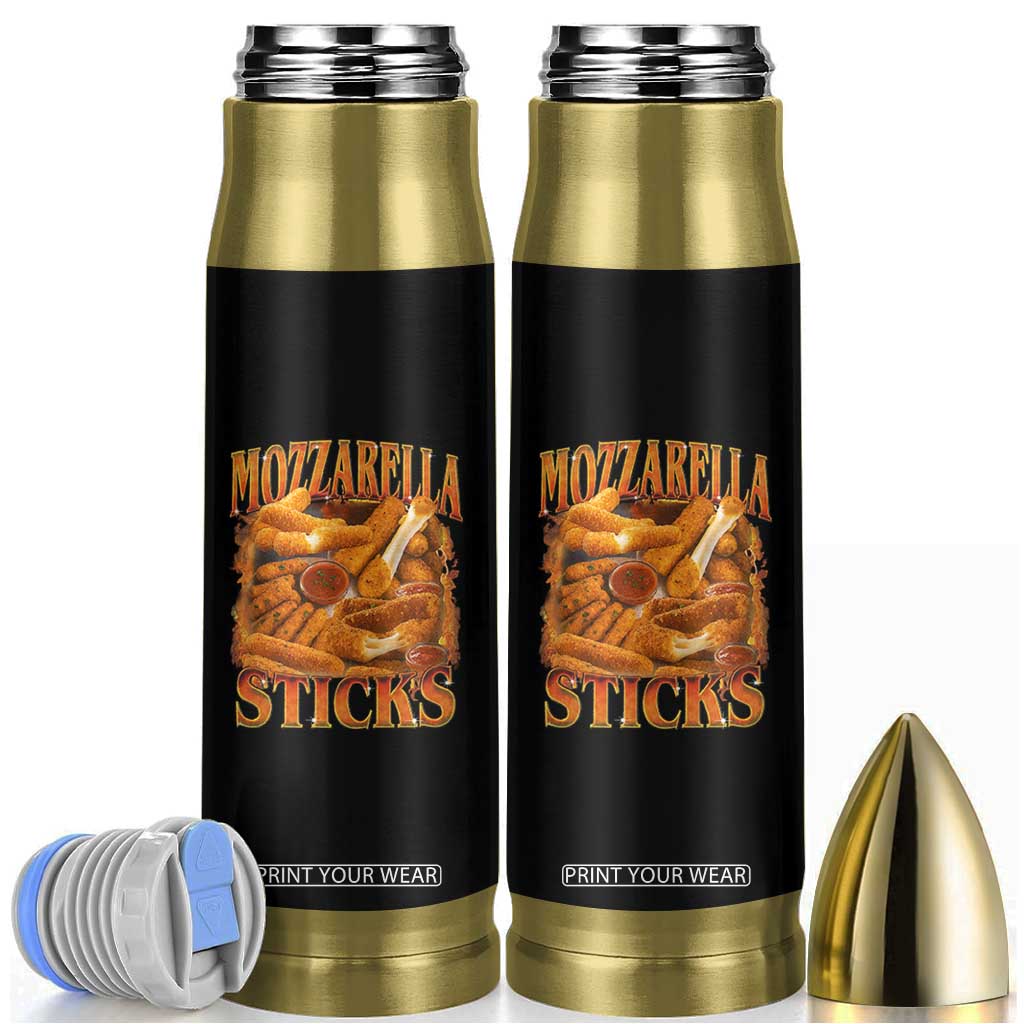 Mozzarella Sticks Bullet Tumbler Funny Foodie Meme Snack Lover Vintage 90s TS10 Black Print Your Wear