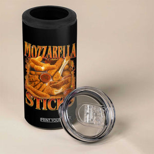 Mozzarella Sticks 4 in 1 Can Cooler Tumbler Funny Foodie Meme Snack Lover Vintage 90s TS10 Print Your Wear