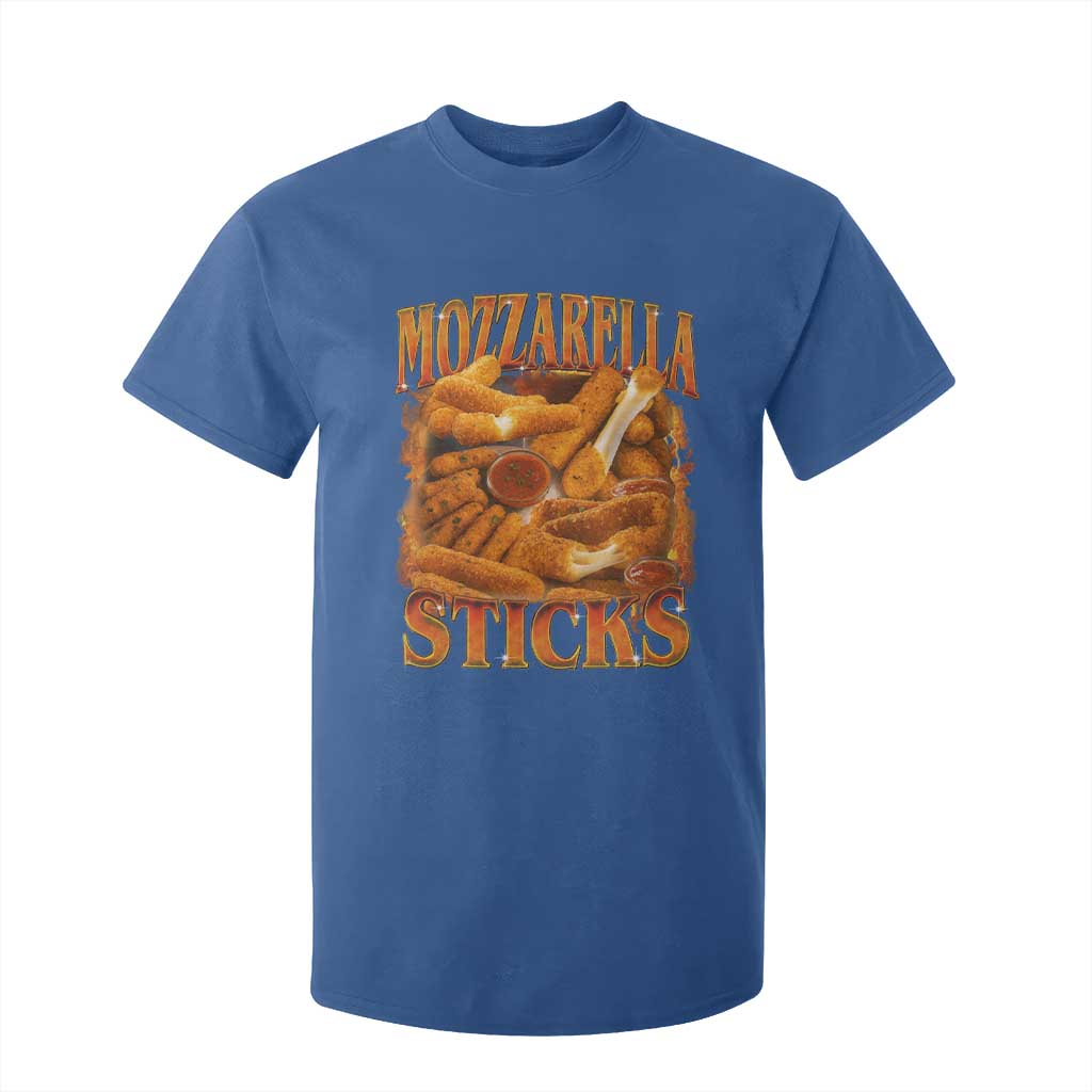 Mozzarella Sticks T Shirt For Kid Funny Foodie Meme Snack Lover Vintage 90s TS10 Royal Blue Print Your Wear