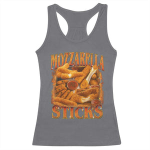 Mozzarella Sticks Racerback Tank Top Funny Foodie Meme Snack Lover Vintage 90s TS10 Charcoal Print Your Wear