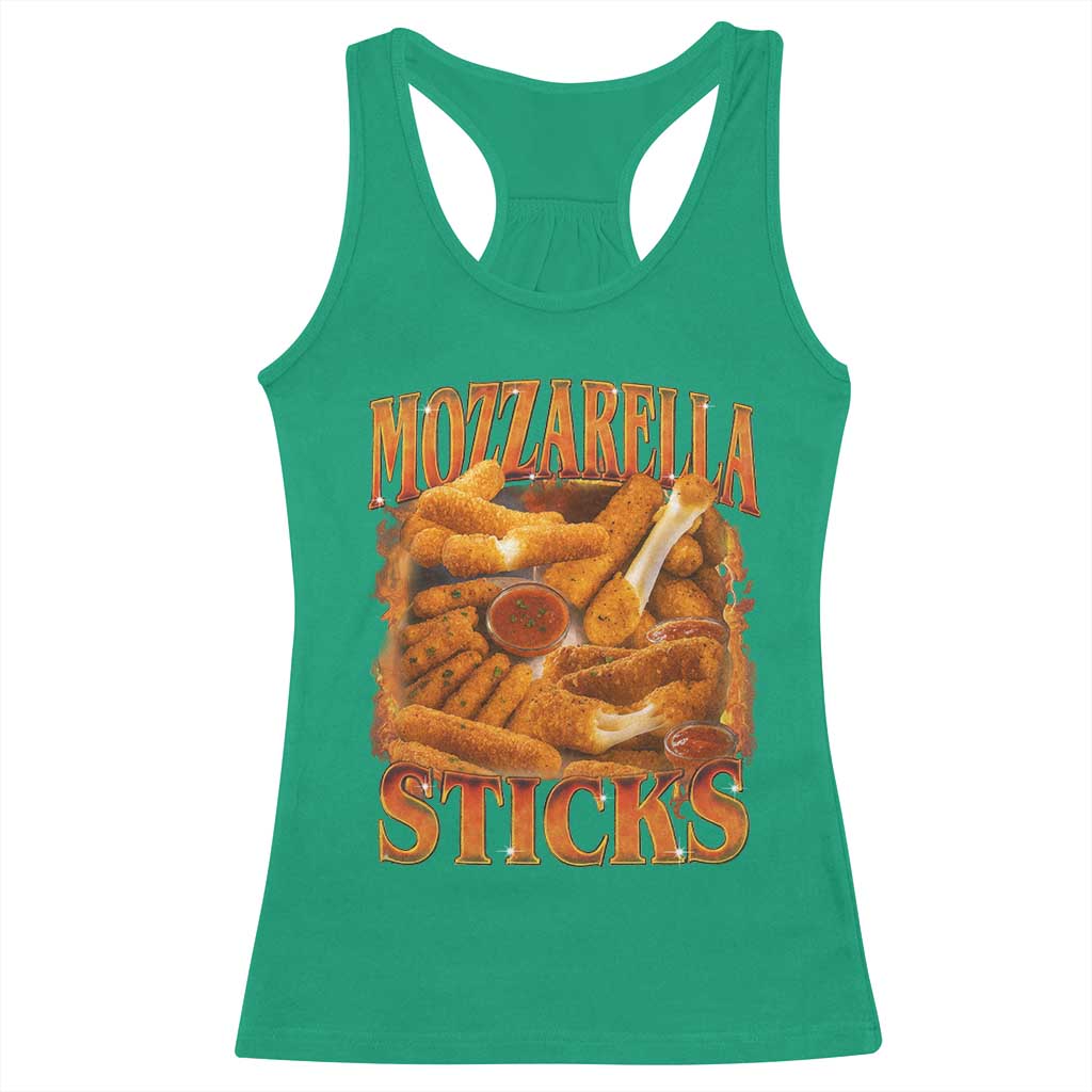 Mozzarella Sticks Racerback Tank Top Funny Foodie Meme Snack Lover Vintage 90s TS10 Irish Green Print Your Wear