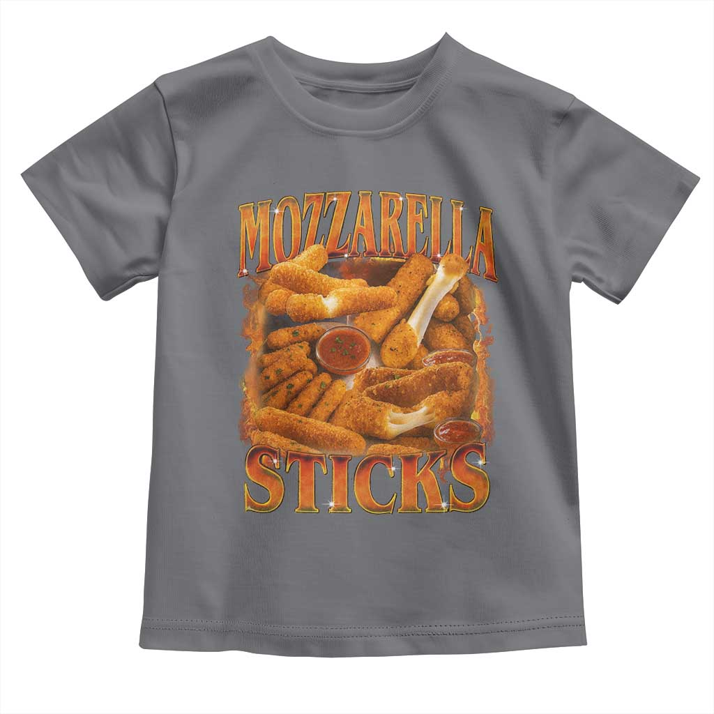 Mozzarella Sticks Toddler T Shirt Funny Foodie Meme Snack Lover Vintage 90s TS10 Charcoal Print Your Wear