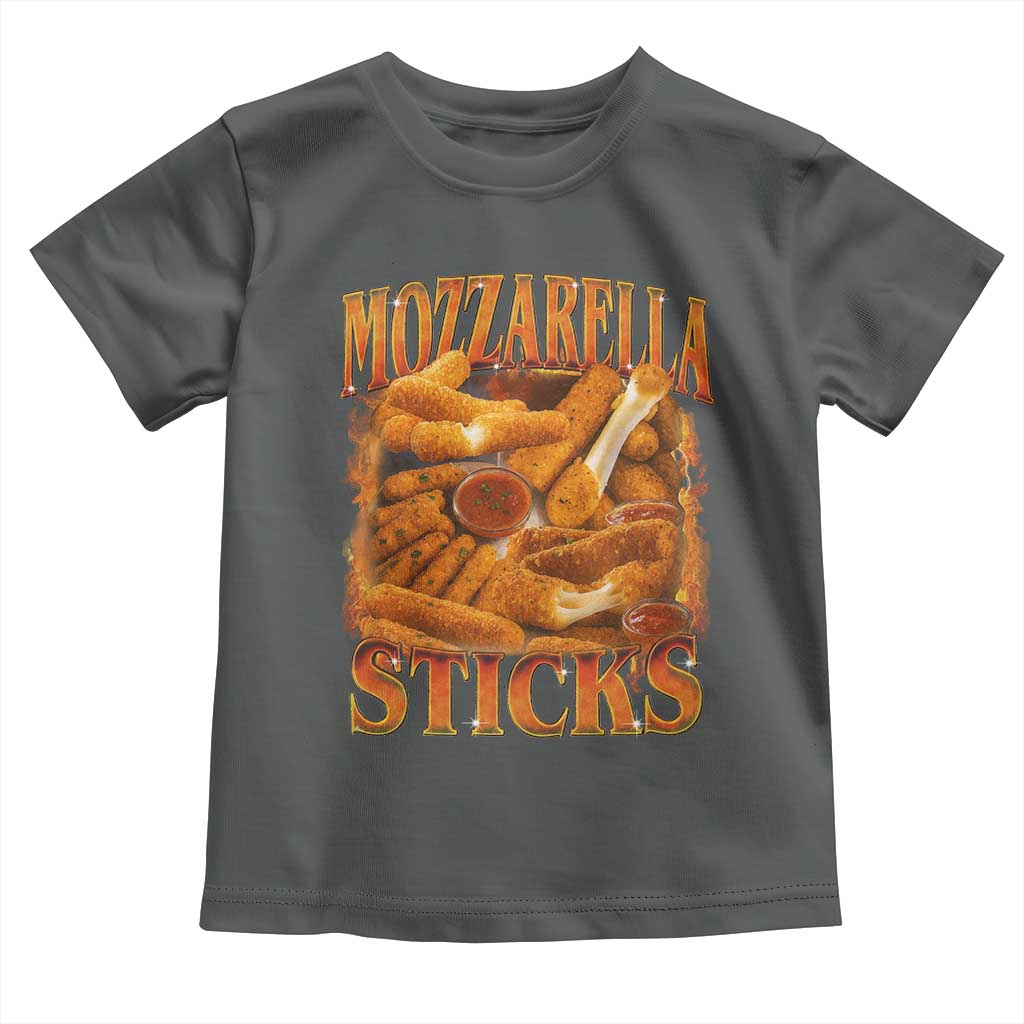 Mozzarella Sticks Toddler T Shirt Funny Foodie Meme Snack Lover Vintage 90s TS10 Dark Heather Print Your Wear
