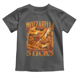 Mozzarella Sticks Toddler T Shirt Funny Foodie Meme Snack Lover Vintage 90s TS10 Dark Heather Print Your Wear