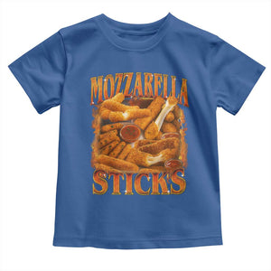 Mozzarella Sticks Toddler T Shirt Funny Foodie Meme Snack Lover Vintage 90s TS10 Royal Blue Print Your Wear