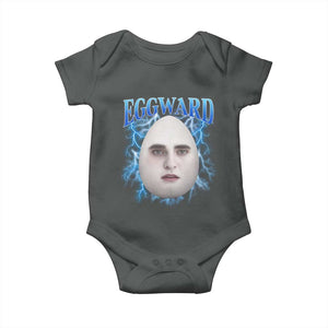Eggward Baby Onesie Funny Unhinged Meme Gen Z Humor Bootleg Graphic TS10 Dark Heather Print Your Wear