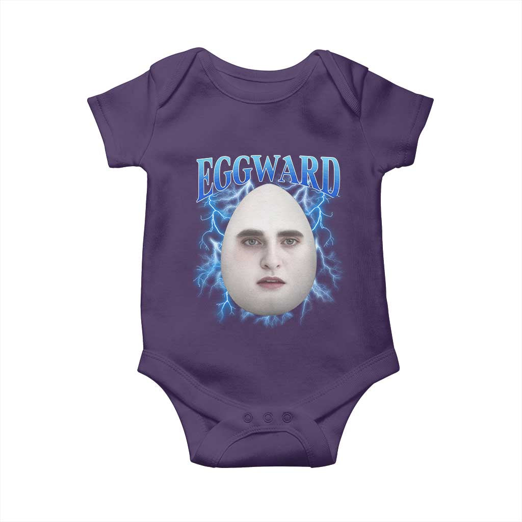 Eggward Baby Onesie Funny Unhinged Meme Gen Z Humor Bootleg Graphic TS10 Purple Print Your Wear