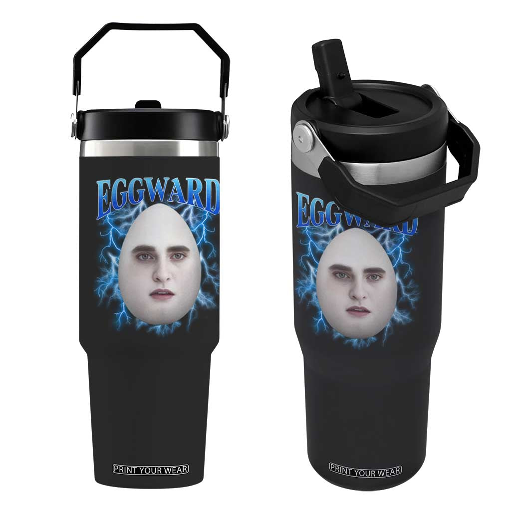 Eggward Flip Straw Tumbler Funny Unhinged Meme Gen Z Humor Bootleg Graphic TS10 One Size: 30 oz Black Print Your Wear