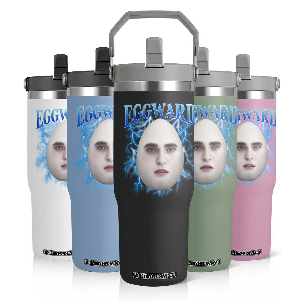 Eggward Flip Straw Tumbler Funny Unhinged Meme Gen Z Humor Bootleg Graphic TS10 Print Your Wear