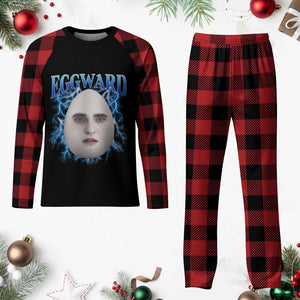 Eggward Plaid Pajama Set Funny Unhinged Meme Gen Z Humor Bootleg Graphic TS10 Buffalo Plaid Print Your Wear
