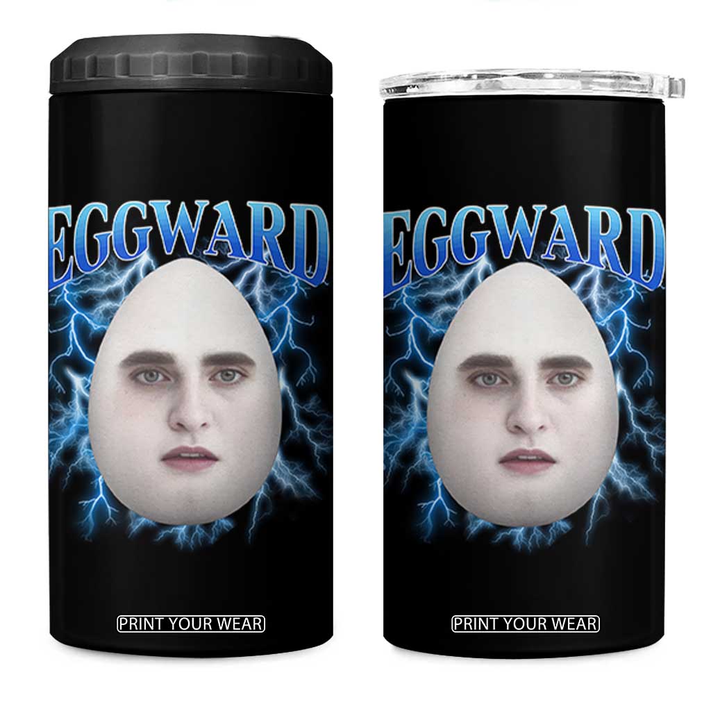 Eggward 4 in 1 Can Cooler Tumbler Funny Unhinged Meme Gen Z Humor Bootleg Graphic TS10 One Size: 16 oz Black Print Your Wear