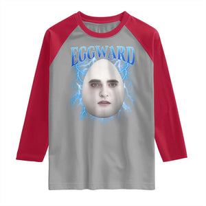 Eggward Raglan Shirt Funny Unhinged Meme Gen Z Humor Bootleg Graphic TS10 Sport Gray Red Print Your Wear