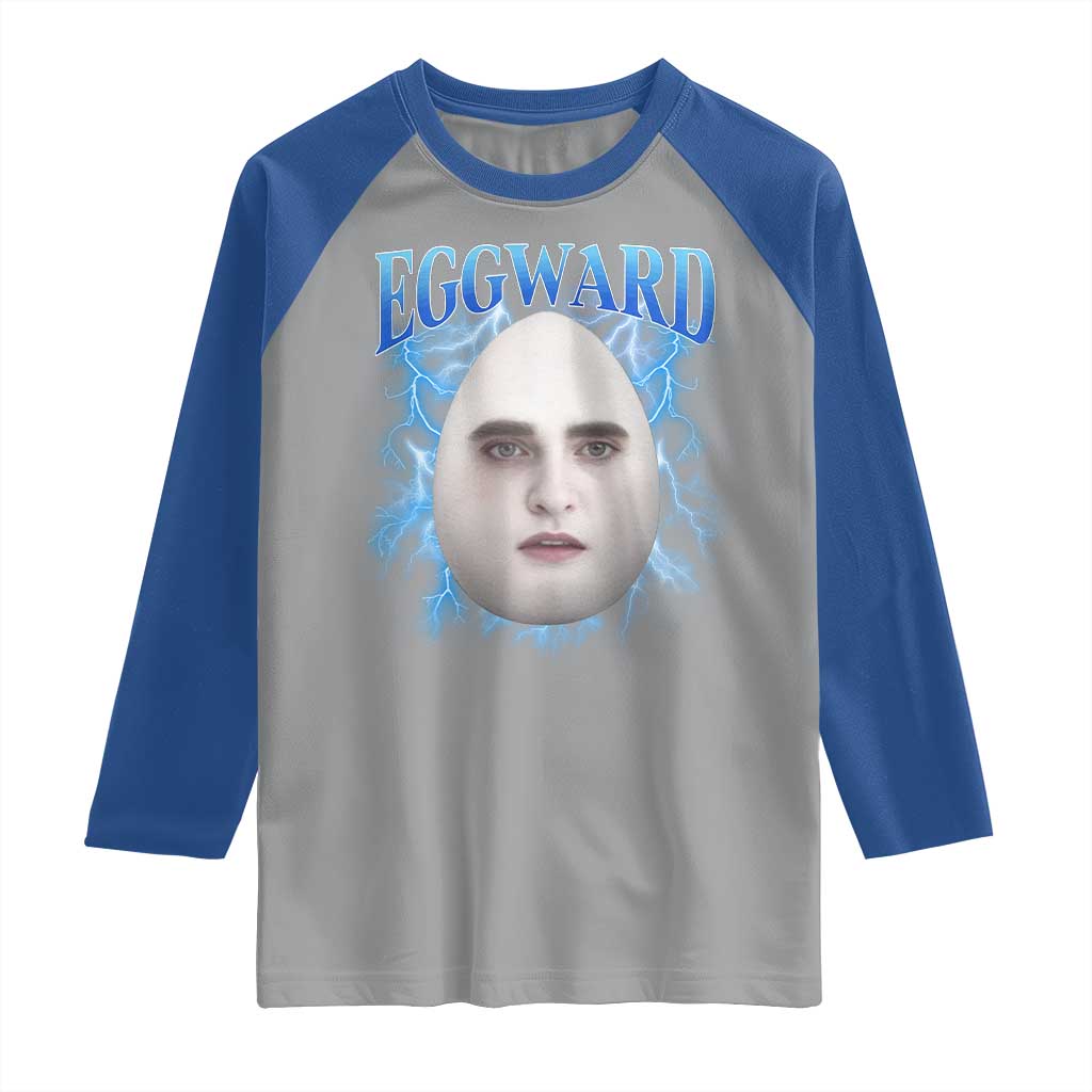 Eggward Raglan Shirt Funny Unhinged Meme Gen Z Humor Bootleg Graphic TS10 Sport Gray Royal Print Your Wear