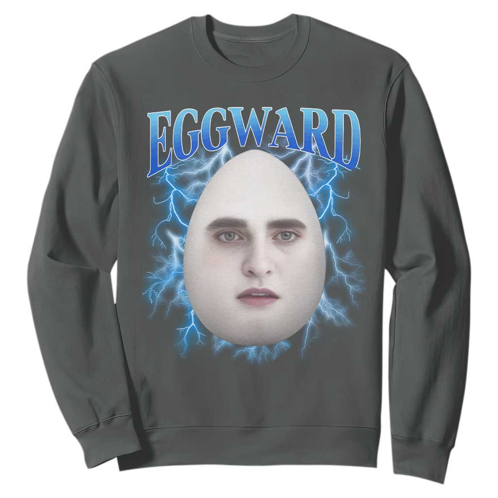 Eggward Sweatshirt Funny Unhinged Meme Gen Z Humor Bootleg Graphic TS10 Dark Heather Print Your Wear