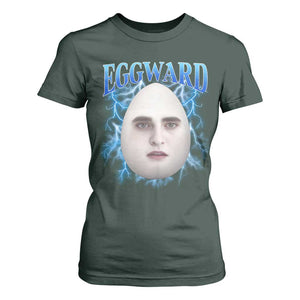 Eggward T Shirt For Women Funny Unhinged Meme Gen Z Humor Bootleg Graphic TS10 Dark Forest Green Print Your Wear