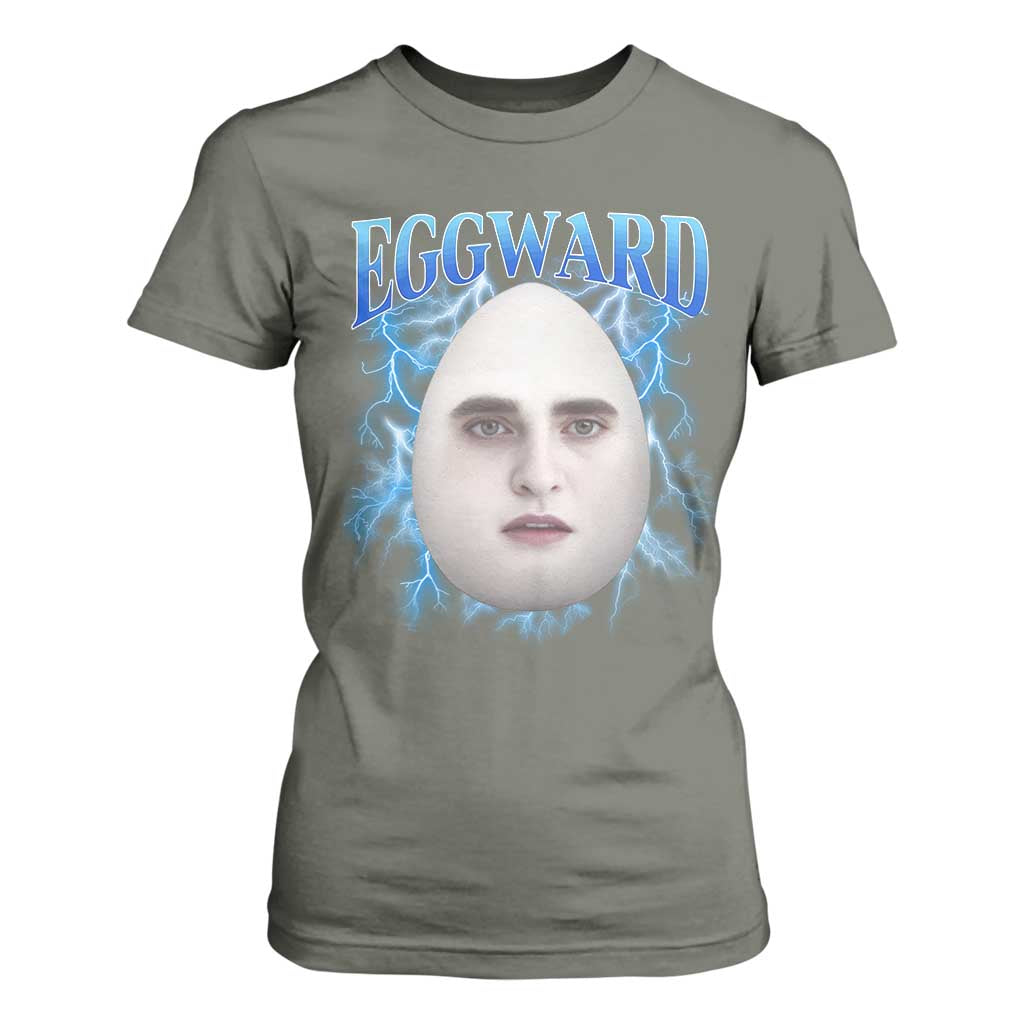 Eggward T Shirt For Women Funny Unhinged Meme Gen Z Humor Bootleg Graphic TS10 Military Green Print Your Wear