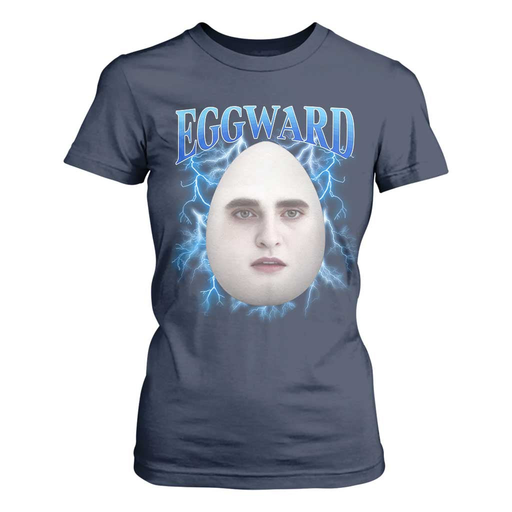 Eggward T Shirt For Women Funny Unhinged Meme Gen Z Humor Bootleg Graphic TS10 Navy Print Your Wear