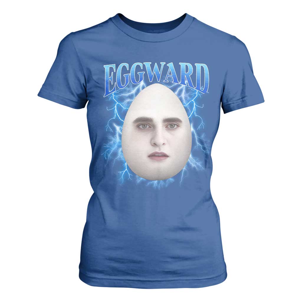 Eggward T Shirt For Women Funny Unhinged Meme Gen Z Humor Bootleg Graphic TS10 Royal Blue Print Your Wear