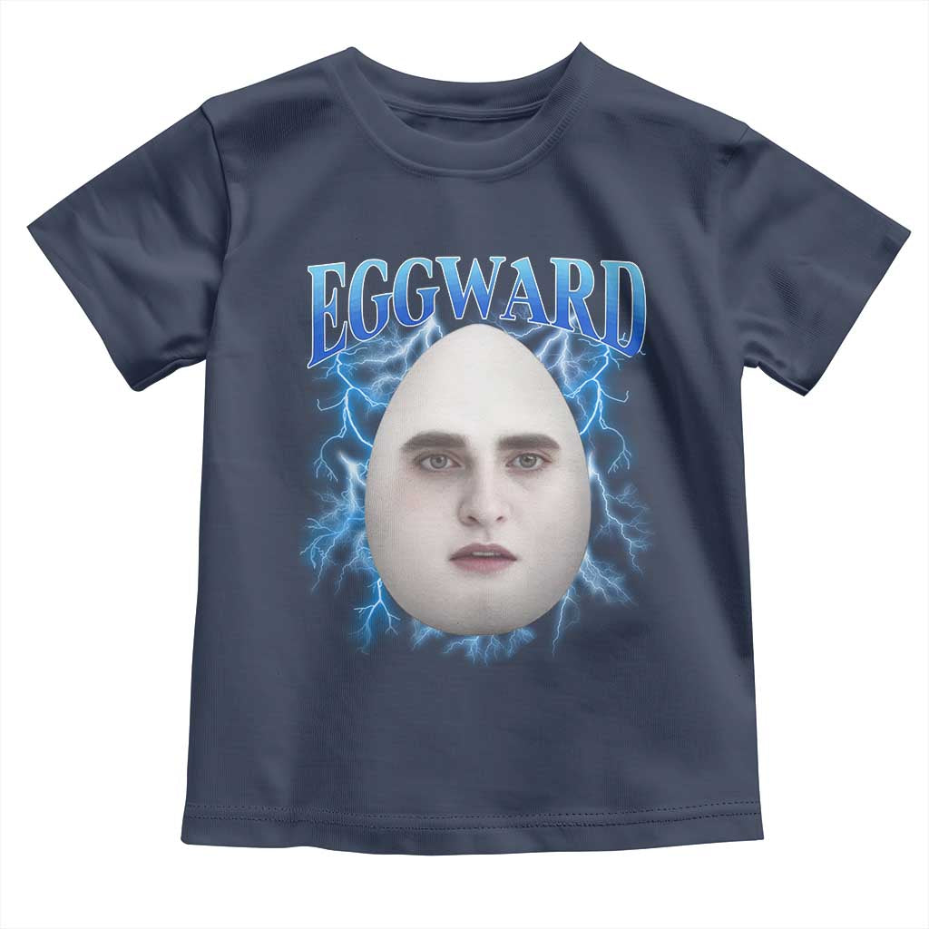 Eggward Toddler T Shirt Funny Unhinged Meme Gen Z Humor Bootleg Graphic TS10 Navy Print Your Wear