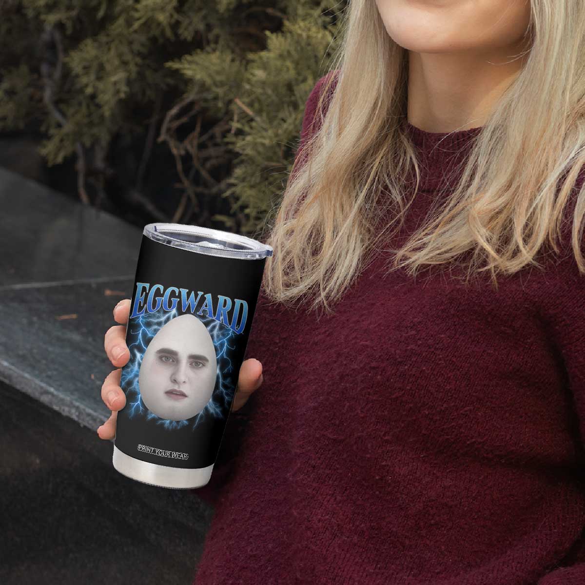 Eggward Tumbler Cup Funny Unhinged Meme Gen Z Humor Bootleg Graphic TS10 Print Your Wear