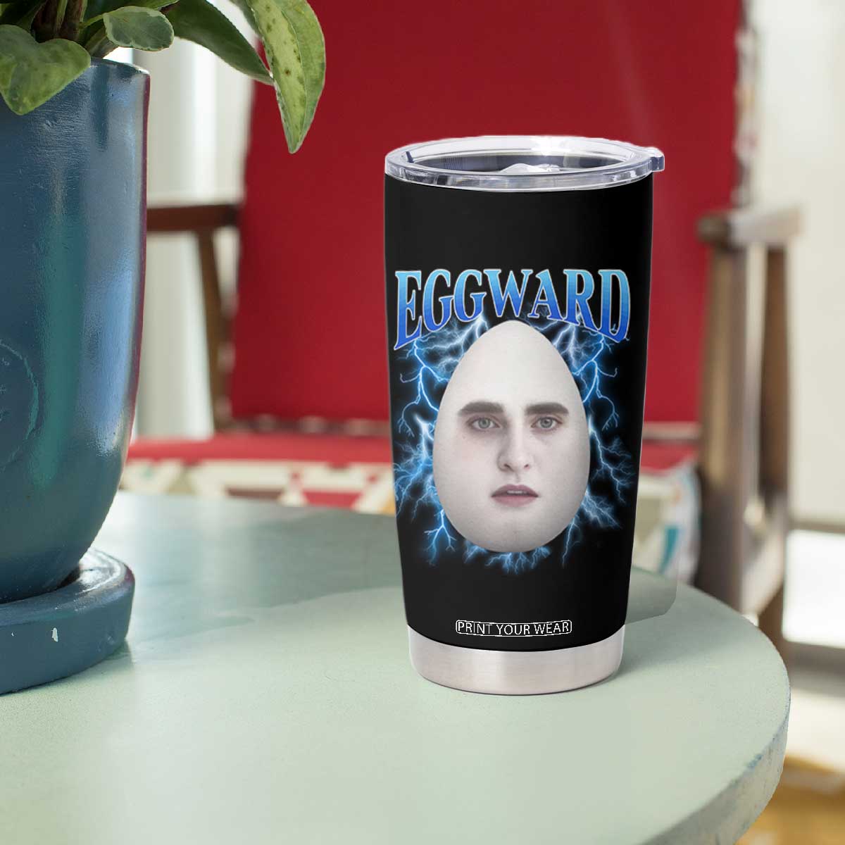 Eggward Tumbler Cup Funny Unhinged Meme Gen Z Humor Bootleg Graphic TS10 Print Your Wear