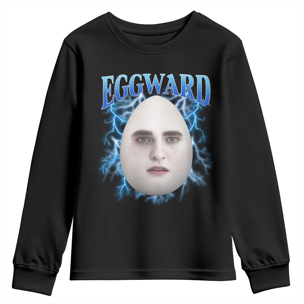 Eggward Youth Sweatshirt Funny Unhinged Meme Gen Z Humor Bootleg Graphic TS10 Black Print Your Wear