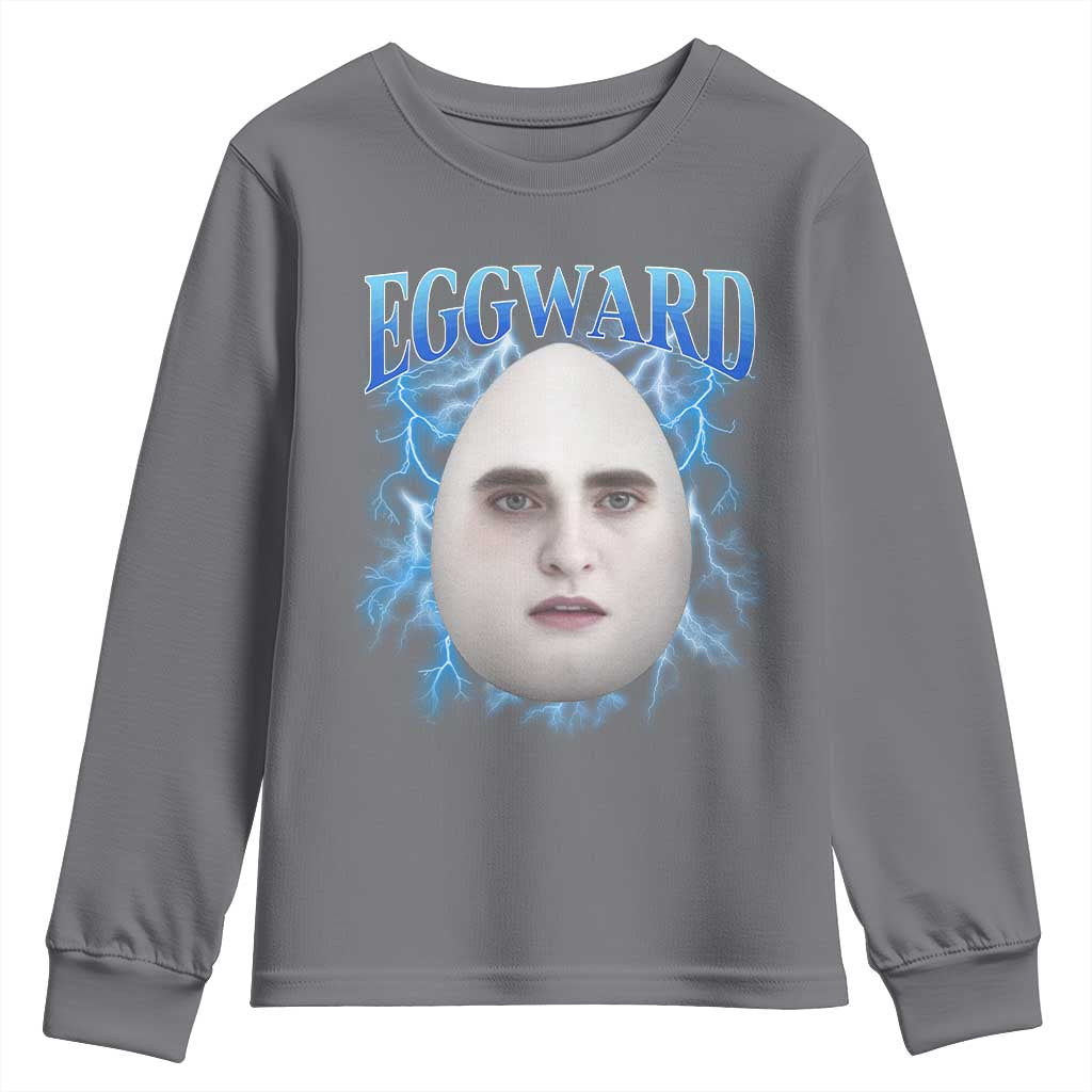 Eggward Youth Sweatshirt Funny Unhinged Meme Gen Z Humor Bootleg Graphic TS10 Charcoal Print Your Wear