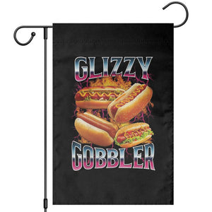 Glizzy Gobbler Garden Flag Vintage Hot Dog Meme Funny Foodie Gen Z TS10 Black Print Your Wear