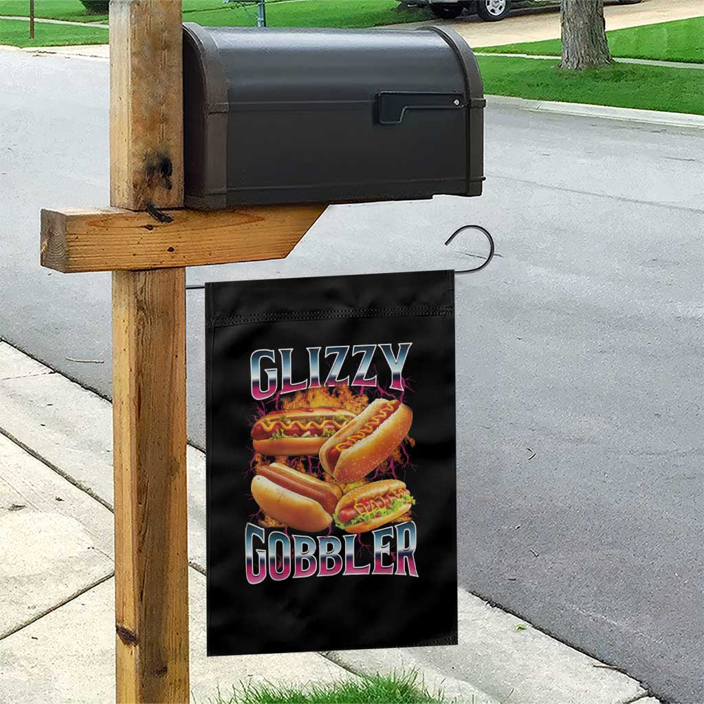 Glizzy Gobbler Garden Flag Vintage Hot Dog Meme Funny Foodie Gen Z TS10 Print Your Wear