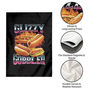 Glizzy Gobbler Garden Flag Vintage Hot Dog Meme Funny Foodie Gen Z TS10 Print Your Wear