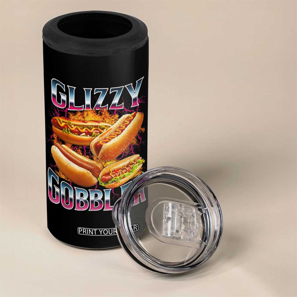 Glizzy Gobbler 4 in 1 Can Cooler Tumbler Vintage Hot Dog Meme Funny Foodie Gen Z TS10 Print Your Wear