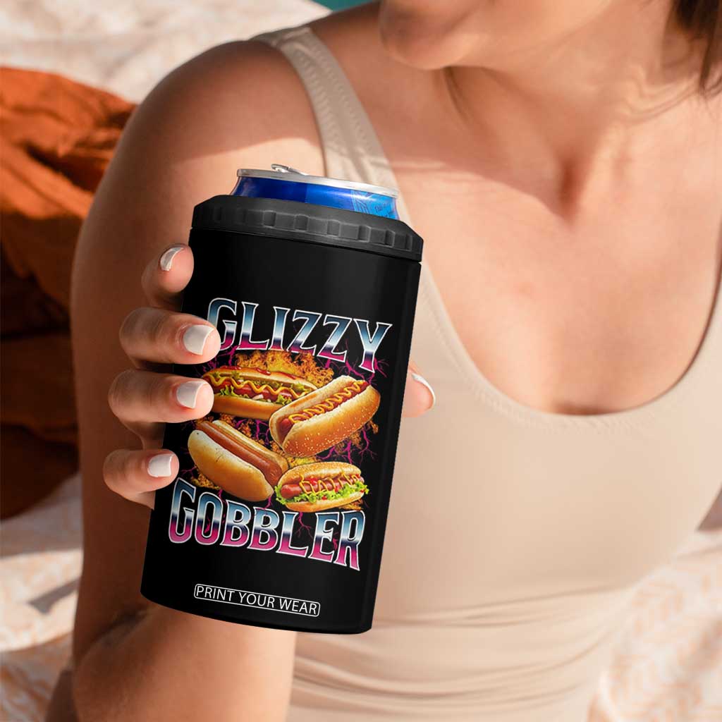 Glizzy Gobbler 4 in 1 Can Cooler Tumbler Vintage Hot Dog Meme Funny Foodie Gen Z TS10 Print Your Wear