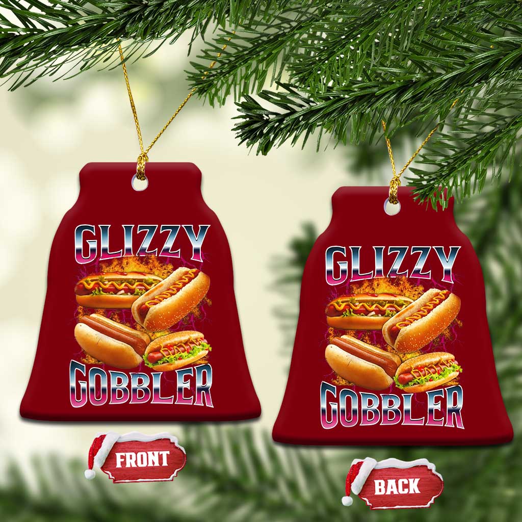 Glizzy Gobbler Ceramic Ornament Vintage Hot Dog Meme Funny Foodie Gen Z TS10 Print Your Wear