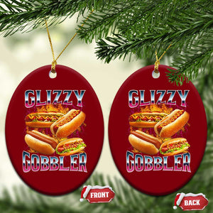 Glizzy Gobbler Ceramic Ornament Vintage Hot Dog Meme Funny Foodie Gen Z TS10 Print Your Wear