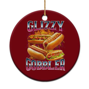 Glizzy Gobbler Ceramic Ornament Vintage Hot Dog Meme Funny Foodie Gen Z TS10 1pc Red Print Your Wear