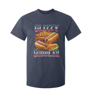 Glizzy Gobbler T Shirt For Kid Vintage Hot Dog Meme Funny Foodie Gen Z TS10 Navy Print Your Wear