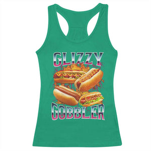Glizzy Gobbler Racerback Tank Top Vintage Hot Dog Meme Funny Foodie Gen Z TS10 Irish Green Print Your Wear