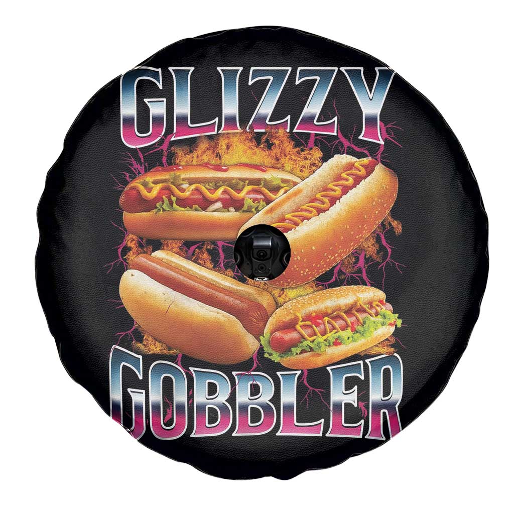 Glizzy Gobbler Spare Tire Cover Vintage Hot Dog Meme Funny Foodie Gen Z TS10 Print Your Wear