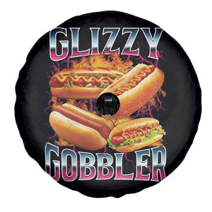 Glizzy Gobbler Spare Tire Cover Vintage Hot Dog Meme Funny Foodie Gen Z TS10 Print Your Wear