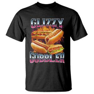 Glizzy Gobbler T Shirt Vintage Hot Dog Meme Funny Foodie Gen Z TS10 Black Print Your Wear