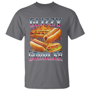Glizzy Gobbler T Shirt Vintage Hot Dog Meme Funny Foodie Gen Z TS10 Charcoal Print Your Wear